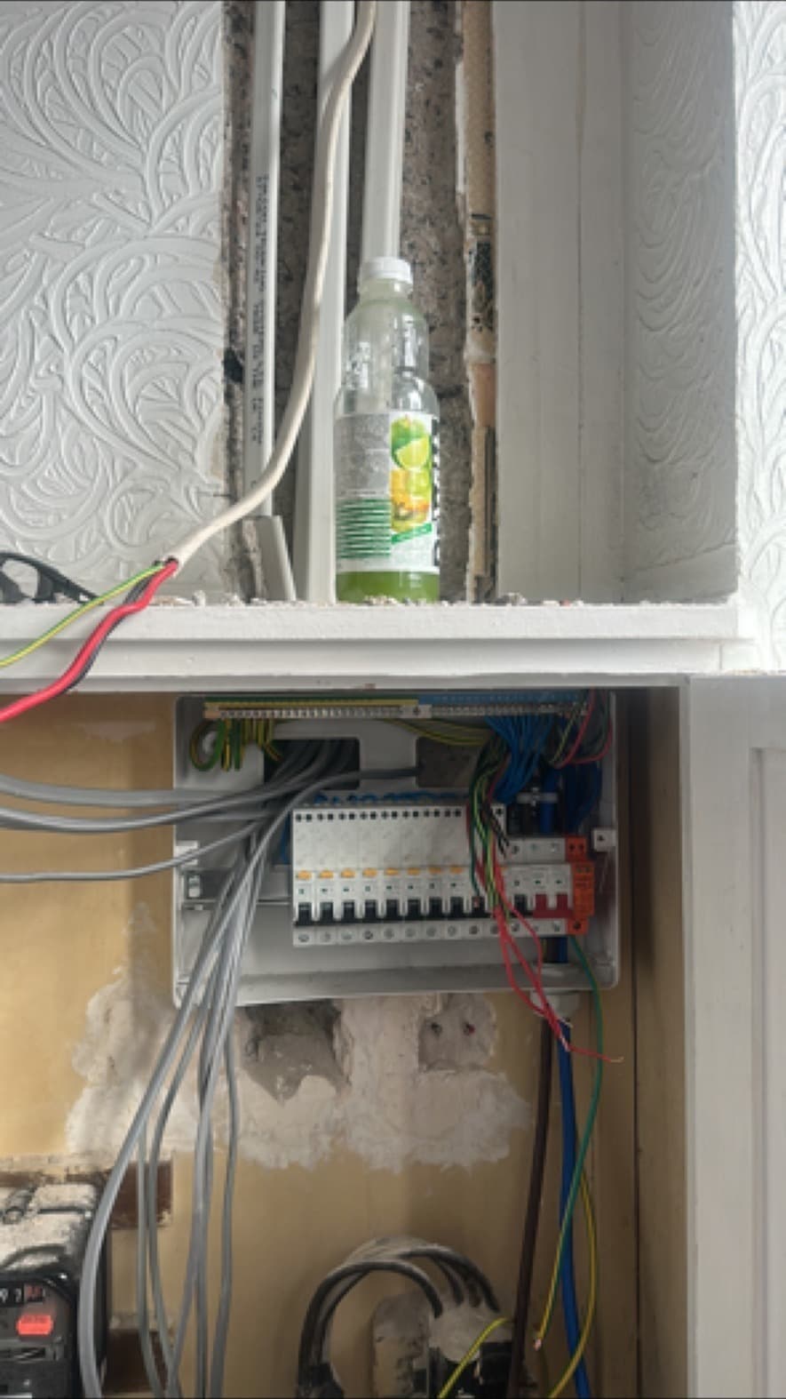 Modern fuse board installation in residential property